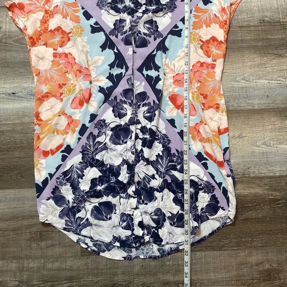 Maeve multicolor floral collared batwing tunic top - Picture 5 of 6